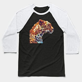 Leopard in Pixel Form Baseball T-Shirt